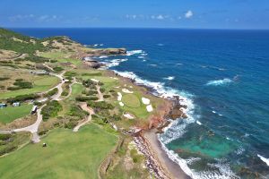 Cabot Saint Lucia (Point Hardy) 18th Green Ocean